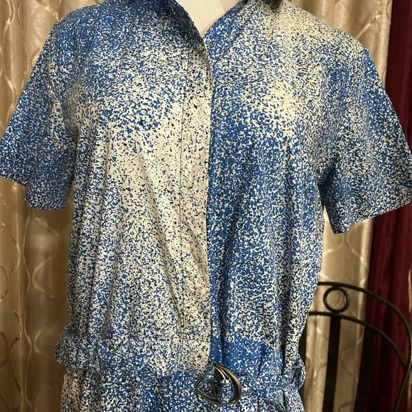 Keno Paris Blue and White Women's mini Dress